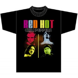 Red Hot Chili Peppers Color Me Peppers Black T-Shirt