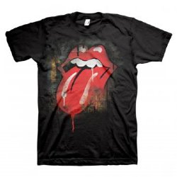 Rolling Stones Stencil Black T-Shirt