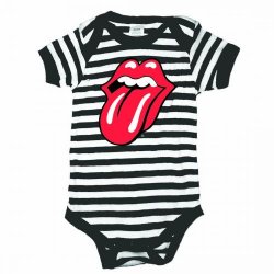 Rolling Rolling Stones Red Tongue Striped Infant Onesie