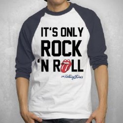 Rolling Stones It-s Only Rock and Roll Raglan 3/4 Sleeve Shirt
