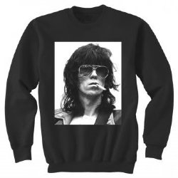 Rolling Stones Keith Smoke Black Crewneck Sweatshirt