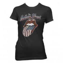 Rolling Stones Vintage USA Tongue Black Junior Shirt