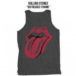 Rolling Stones Distressed Tongue Black Tank