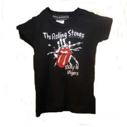 Rolling Stones Sticky Little Fingers Black Toddler T-Shirt