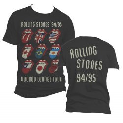 Rolling Stones Voodoo Tongues Vintage 30/1 Black T-Shirt
