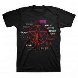 Rush Evolution of Logo Black T-Shirt
