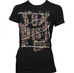 Sex Pistols Plaid Zipper Black Junior Tissue Shirt