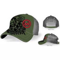 Slipknot M Collage Olive Trucker Hat with Mesh Back -- one of many great hats and caps at BluesConspiracy.com