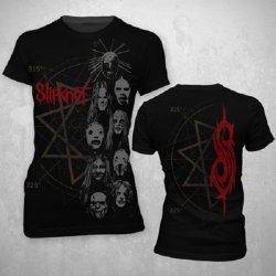 Slipknot Stacked Heads Black Junior Girls Cut T-Shirt