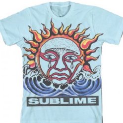 Sublime Crying Sun Light Blue Slim Fit T-Shirt