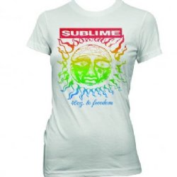 Sublime Rainbow Sun White Junior Tissue Shirt