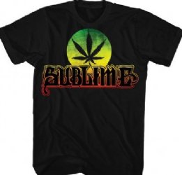 Sublime Pot Leaf Circle Black T-Shirt