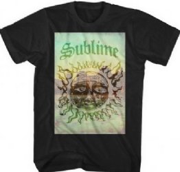 Sublime Cityscape Sun Black Soft T-Shirt