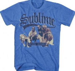 Sublime Kneeling Photo Heather Light Blue T-Shirt