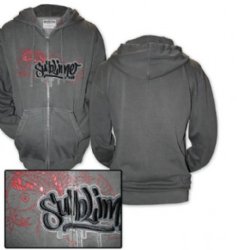 Sublime Koi High End Gunmetal Heather Grey Zipper Hoodie