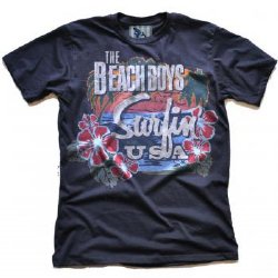 The Beach Boys Surfin USA Tropical Black T-Shirt