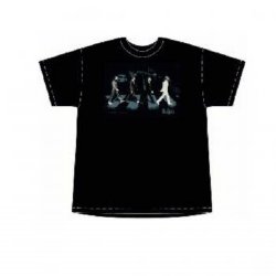 The Beatles Abbey Stride Black T-Shirt