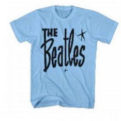 The Beatles Retro Star Logo Blue T-Shirt