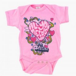 The Beatles All You Need is Love Pink Infant Onesie