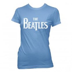 The Beatles Logo Light Blue Junior Shirt