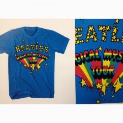 The Beatles Magical Mystery Stars Logo Royal Blue T-Shirt