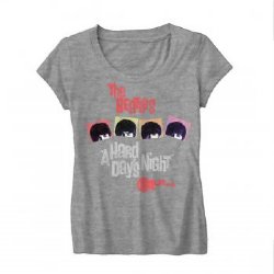 The Beatles Hard Days Night Neon Grey Junior Shirt