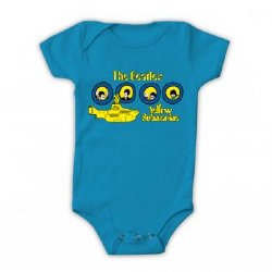 The Beatles Yellow Submarine Portholds Blue Infant Onesie