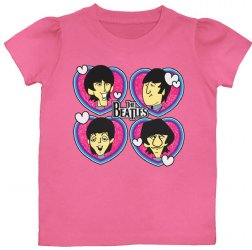 The Beatles Beatlemania Girls 30/1 Bubblegum Pink Princess Sleeve Toddler T-Shirt
