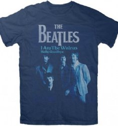 The Beatles I Am The Walrus Navy T-Shirt