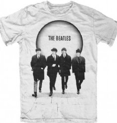 The Beatles Circle Group Photo White T-Shirt