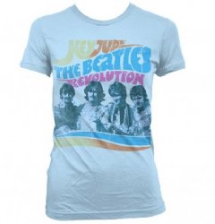 The Beatles Hey Jude Revolution Light Blue Junior Tissue Shirt