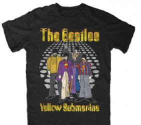 The Beatles Dance Floor Yellow Submarine Black T-Shirt