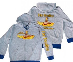 The Beatles Yellow Submarine Gray High End Zip Hoodie