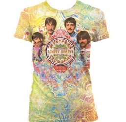The Beatles Sgt Peppers Paisley Dye Sublimation Junior Shirt