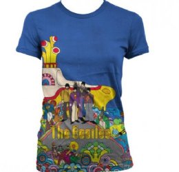 The Beatles Yellow Submarine Characters Sublimation Junior Shirt
