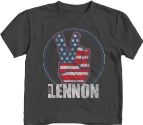 John Lennon Bringing Peace Charcoal Toddler T-Shirt