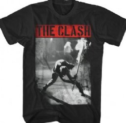 The Clash Smashing Guitar Black Soft T-Shirt