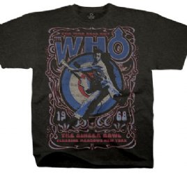 The Who Singer Stomp Bowl Dark Heather Poly Cotton T-Shirt