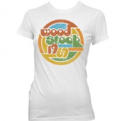 Woodstock Circle -69 White Junior Tissue Shirt