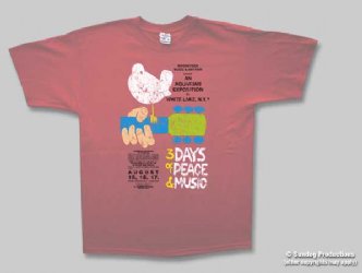 Woodstock Distressed Poster Tan T-Shirt