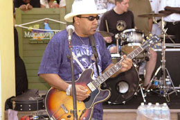 Ronnie Baker Brooks wearing a Jimi Hendrix Tie Dye